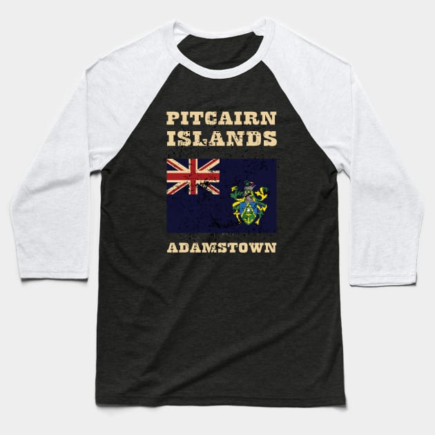 Flag of Pitcairn Islands Baseball T-Shirt by KewaleeTee